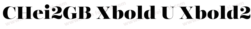 CHei2GB Xbold U Xbold250字体转换